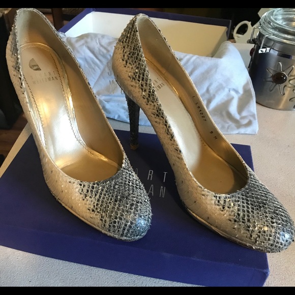 Stuart Weitzman- Authentic Snakeskin Pumps - Picture 3 of 6